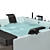 BluBleu Hi-design Thais-Art Whirlpool Bathtub 3D model small image 3