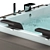 BluBleu Hi-design Thais-Art Whirlpool Bathtub 3D model small image 5