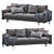 Modern Blue Interface Sofa: 2013 Design 3D model small image 7
