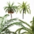 5-in-1 Majestic Date Palm & Queen Palm Tree 3D model small image 2