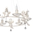 ARTE Lamp AMUR A1133SP-6WG: Elegant White and Gold Chandelier 3D model small image 2