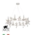 ARTE Amur White-Gold Chandelier 3D model small image 5