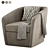 Elegant Rondo Armchair with Pillows 3D model small image 1