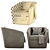 Elegant Rondo Armchair with Pillows 3D model small image 5