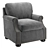Modern Upholstered Chair 3D model small image 3