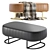 Sleek Leather Bench 3D model small image 3