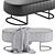 Sleek Leather Bench 3D model small image 6