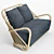 Chic Charloftenborg Rattan Sofa 3D model small image 3