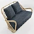 Chic Charloftenborg Rattan Sofa 3D model small image 5