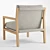 Sleek Ash Wood Lucy Chair 3D model small image 3