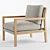 Sleek Ash Wood Lucy Chair 3D model small image 4