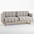 Quinn Striped Sofa: Boho-Classic Elegance 3D model small image 1