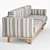 Quinn Striped Sofa: Boho-Classic Elegance 3D model small image 3
