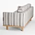 Quinn Striped Sofa: Boho-Classic Elegance 3D model small image 4