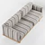 Quinn Striped Sofa: Boho-Classic Elegance 3D model small image 5