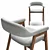 Seno Walnut Table & Savis Chair Combo 3D model small image 3