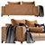 Elegante Leather Sofa 3D model small image 5