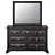 Classic Wooden Dresser with Mirror 3D model small image 2