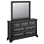 Classic Wooden Dresser with Mirror 3D model small image 3