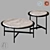 Modern Round Coffee Table - D800 x H390 / D500 x H490 3D model small image 3