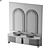 Elegant Montaigne Bathroom Set 3D model small image 4