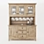 Rustic Charm: Pottery Barn Buffet & Hutch with Decor 3D model small image 2