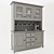 Rustic Charm: Pottery Barn Buffet & Hutch with Decor 3D model small image 4