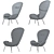 Modern Rolf Benz Chairs: Elegant & Comfortable 3D model small image 6