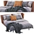 Luxury Leather Bed: NOONU by Bebitalia 3D model small image 4