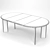 Bevel Extendable Dining Table 3D model small image 7
