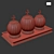 Lustrous Gold Accent Jars 3D model small image 4