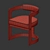 Sleek Zuma Dining Chair 3D model small image 4