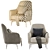 Luxurious LEWIS Armchair: Elegant Comfort 3D model small image 4