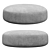 Cozy Round Pouf by Bloomingville 3D model small image 3