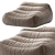 Comfort Lounge Bean Bag Chair 3D model small image 3