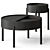 Sleek Arc Coffee Tables 3D model small image 1