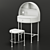 Pink Modern Makeup Vanity Set 3D model small image 3