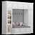 Minimalist White Wardrobe 03 3D model small image 2