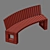 Arena Park Bench Set 3D model small image 5