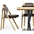 Niels Dining Set: TrabA Table & Very Wood Chair 3D model small image 3