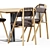 Niels Dining Set: TrabA Table & Very Wood Chair 3D model small image 4