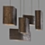 Sleek Birch Wood Pendant Lighting 3D model small image 3