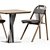 Minimalist Dining Set: Niels Table S70 & Dining Chair 01 C 3D model small image 4