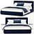 Minotti Tatlin Blue Bed: Stylish and Comfortable 3D model small image 2