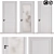 Sleek White Doors: Glass Stripes, One Panel, Two Panels 3D model small image 4