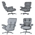 Modern Vitra Lounge Chair 3D model small image 6