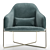 Stylish Stanley Accent Armchair 3D model small image 2