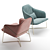 Stylish Stanley Accent Armchair 3D model small image 3