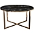 Sleek Round Black Marble Coffee Table 3D model small image 2