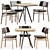 Modern Aky Contract S80 Table & Marlen Wooden Chair 3D model small image 1